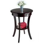 Table d'appoint ronde, Cappuccino - 20L x 20P x 27H.