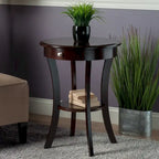 Table d'appoint ronde, Cappuccino - 20L x 20P x 27H.