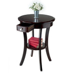 Table d'appoint ronde, Cappuccino - 20L x 20P x 27H.