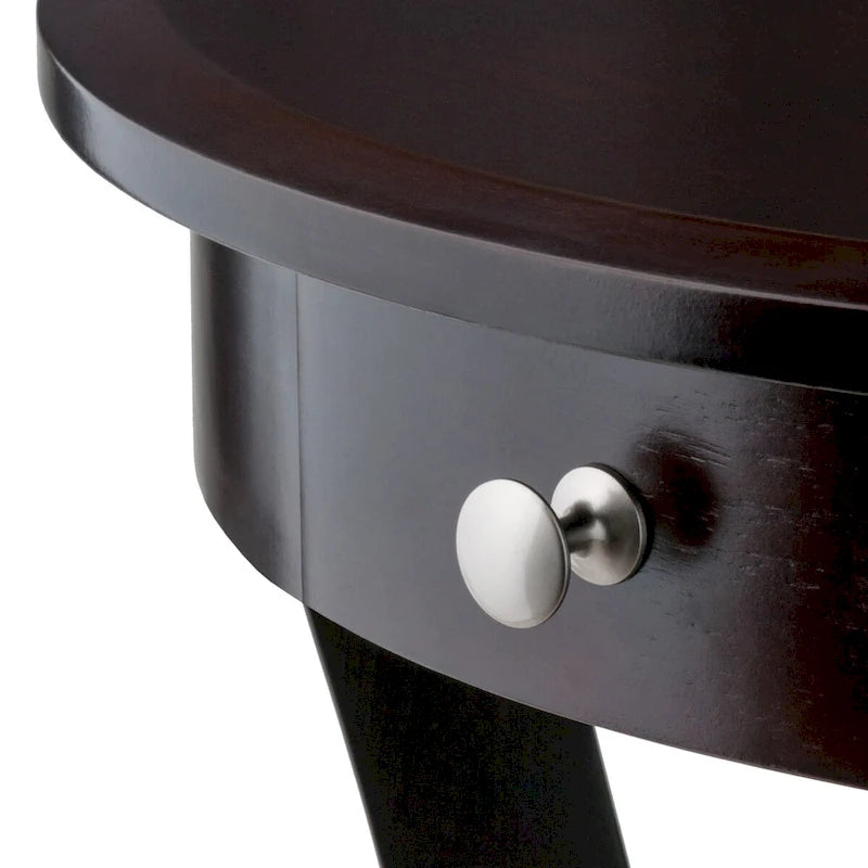 Table d'appoint ronde, Cappuccino - 20L x 20P x 27H.