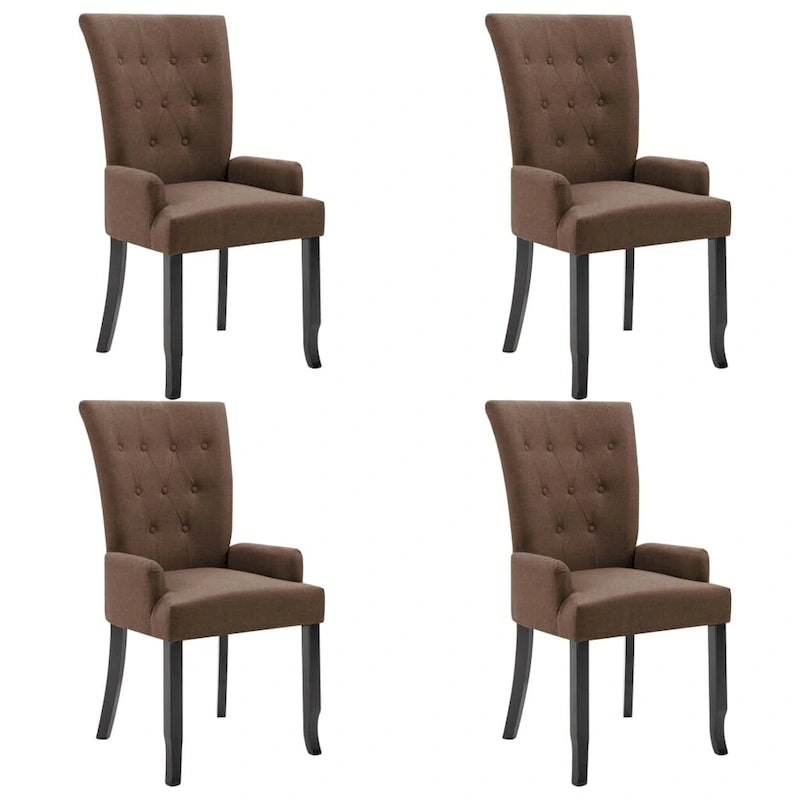 Chaises de salle à manger avec accoudoirs 1/2/4/6 pcs Tissu multicolore - 21.3 x 22 x 41.7