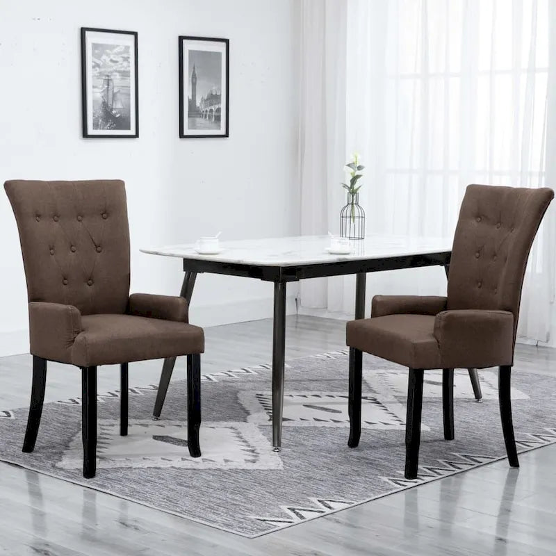 Chaises de salle à manger avec accoudoirs 1/2/4/6 pcs Tissu multicolore - 21.3 x 22 x 41.7