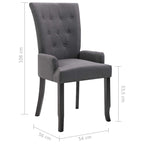 Chaises de salle à manger avec accoudoirs 1/2/4/6 pcs Tissu multicolore - 21.3 x 22 x 41.7