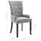 Chaises de salle à manger avec accoudoirs 1/2/4/6 pcs Tissu multicolore - 21.3 x 22 x 41.7