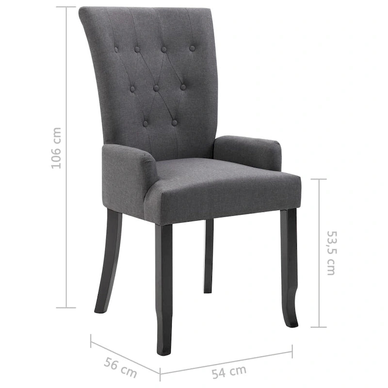Chaises de salle à manger avec accoudoirs 1/2/4/6 pcs Tissu multicolore - 21.3 x 22 x 41.7