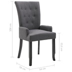 Chaises de salle à manger avec accoudoirs 1/2/4/6 pcs Tissu multicolore - 21.3 x 22 x 41.7