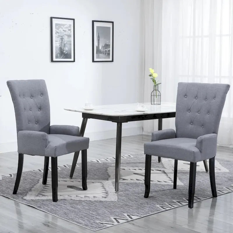 Chaises de salle à manger avec accoudoirs 1/2/4/6 pcs Tissu multicolore - 21.3 x 22 x 41.7