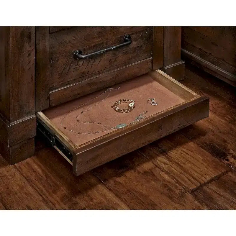 Meubles de chambre à coucher Shelba en bois massif avec rangements
