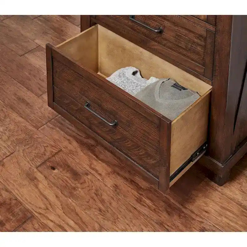 Meubles de chambre à coucher Shelba en bois massif avec rangements