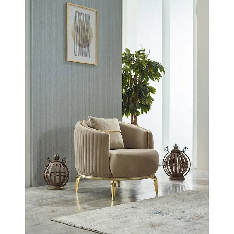 Ensemble de salon 2 pièces Araceli : Un canapé et un fauteuil