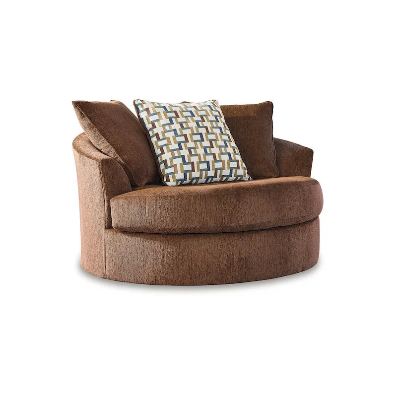 Fauteuil d'appoint pivotant surdimensionné - 56 L x 55 P x 35 H