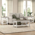 Table basse de style rustique avec tables d'appoint