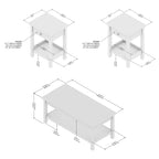 Table basse de style rustique avec tables d'appoint