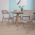 Lot de 4 chaises pliantes en métal à triple renfort et double charnière