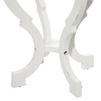 Table d'appoint ronde en bois sculpté - 25x19x19