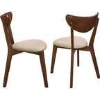 Chaises de salle à manger couleur châtaigne au design rétro du milieu du siècle