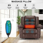 Fauteuil inclinable de massage en cuir respirant Canapé inclinable manuel pour salon