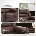 Fauteuil inclinable de massage en cuir respirant Canapé inclinable manuel pour salon