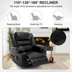 Fauteuil inclinable de massage en cuir respirant Canapé inclinable manuel pour salon