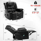 Fauteuil inclinable de massage en cuir respirant Canapé inclinable manuel pour salon