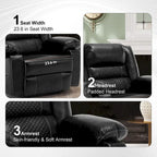 Fauteuil inclinable de massage en cuir respirant Canapé inclinable manuel pour salon