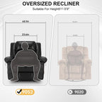 Fauteuil inclinable de massage en cuir respirant Canapé inclinable manuel pour salon