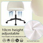 Chaise de bureau Boucle, Chaise d'ordinateur pivotante réglable à dossier moyen avec pieds noirs, Chaise de bureau rembourrée avec roulettes